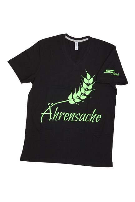 Herren V-Neck, Ährensache, schwarz