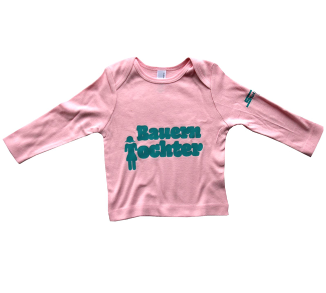 Baby-Longsleeve, Bauerntochter, pink